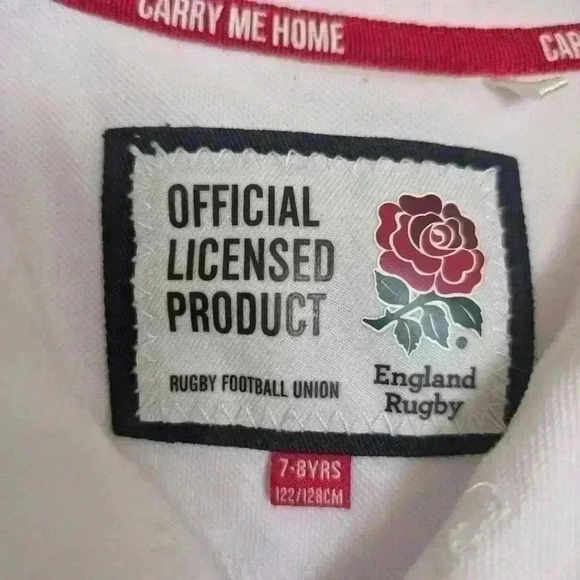 Vintage kids white England rugby shirt size  6-8 years - Picture 3 of 7